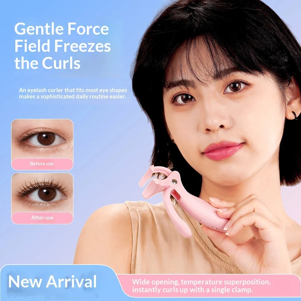 3-Speed Electric Eyelash Curler Keep Curves Wide Angle 3D Thermal Eyelash Bending Machine Quick Preheating Handheld Makeup Tool