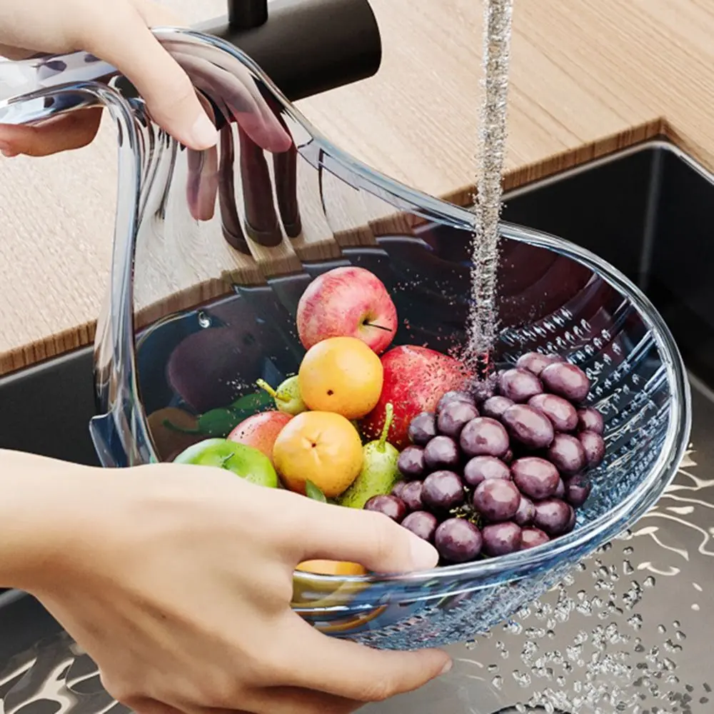 

Multifunctional Fruit Washing Basket Vegetable Washing Basin Home Kitchen Organizer Rice Washing Strainer with Handle