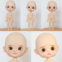 STODOLL Makeup Doll Head Eggs Dimple, Smile 1/12 1/8bjd Doll Head and Body Ob11 Joint Doll Head
