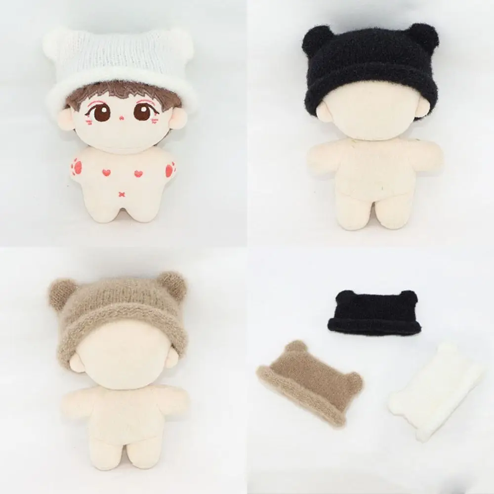Mini Dollhouse Miniature Hat Handmade House Ornament Knitted Hat Accessories 5 Styles Hand Weaved Hats 10cm Cotton Dolls