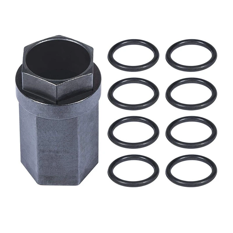 for Ford 6.0L 03-07 Crude Oil- Nipple Cup Socket Kit High Pressure Oil Rail Ball Tube Repair with 1/2Inch Drive