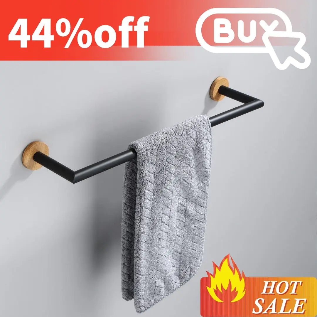 Self-adhesive Bathroom Towel Rack Holder Without Drilling, Wall Mounted Towel Shelf Kitchen Bathroom Accessories Towel Hanger