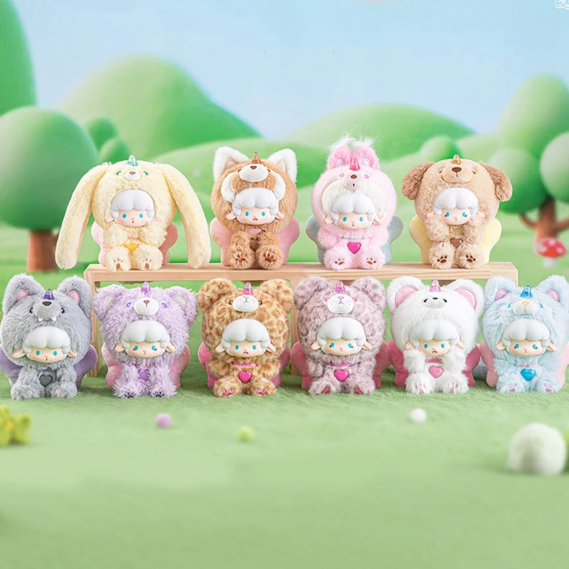 

Натуральная 100% вьющаяся овца, серия «Друзья», слепая коробка, милый подвесной кулон, декор для стола, идеальный коллекционный подарок для фанатов, милый