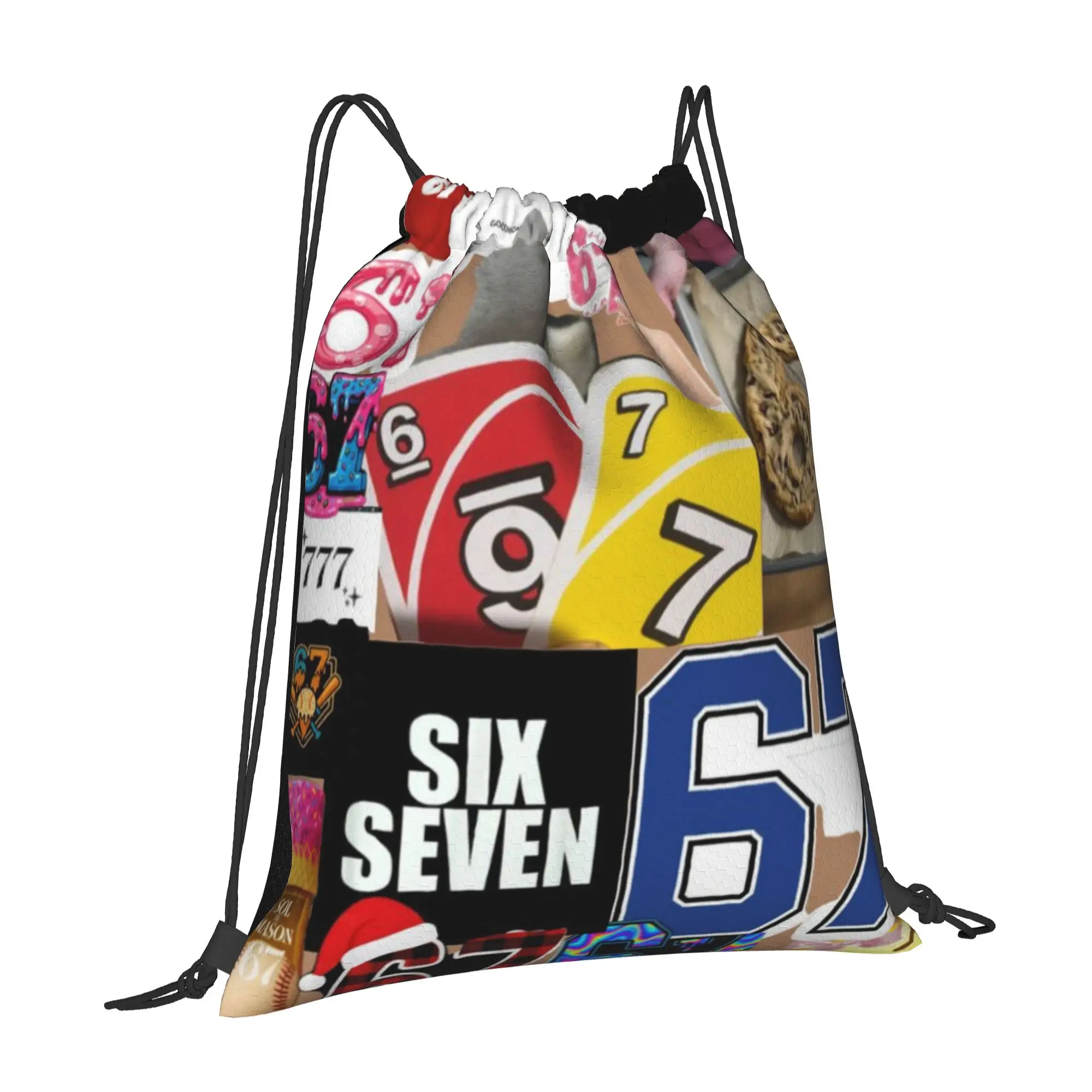67 six seven meme 2 67 Drawstring Bags Travel Unisex Storage Organize Bundle Pocket Rope Bag