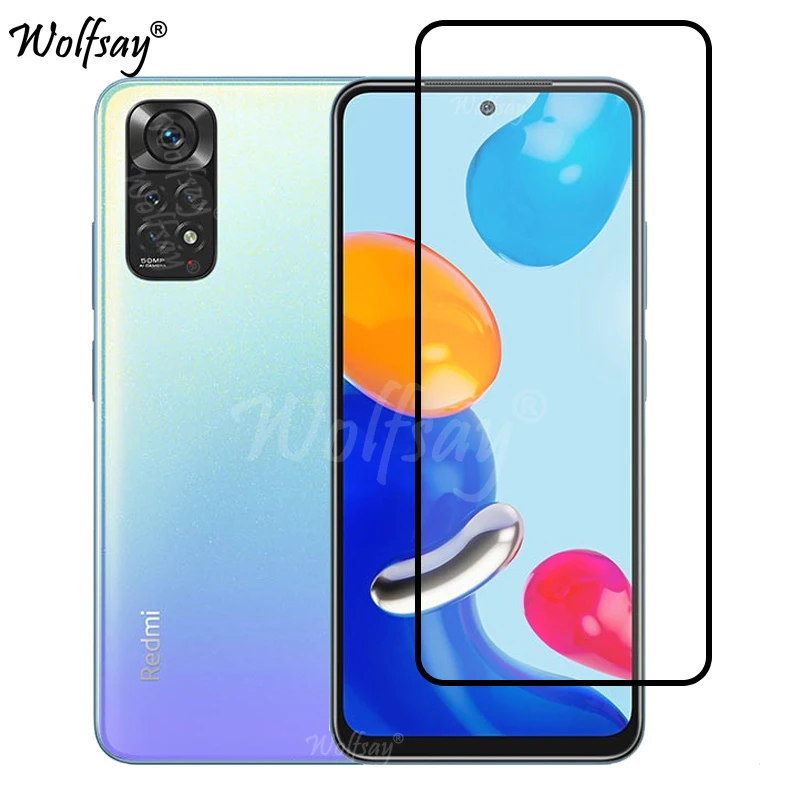 Cubierta completa de vidrio templado para Xiaomi Redmi Note 11, Protector de pantalla para Redmi Note 11, vidrio de cámara Global