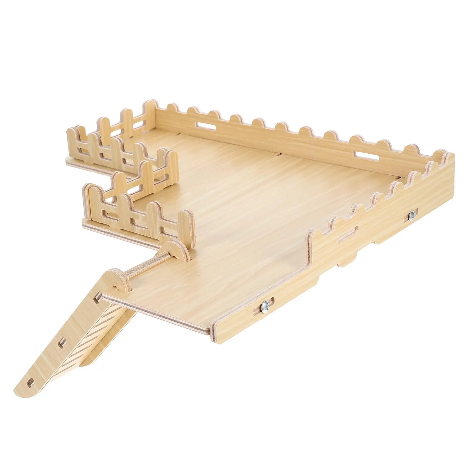 

Hamster Wooden Platform Small House with Ladder Climbing Fence Autumn And Winter