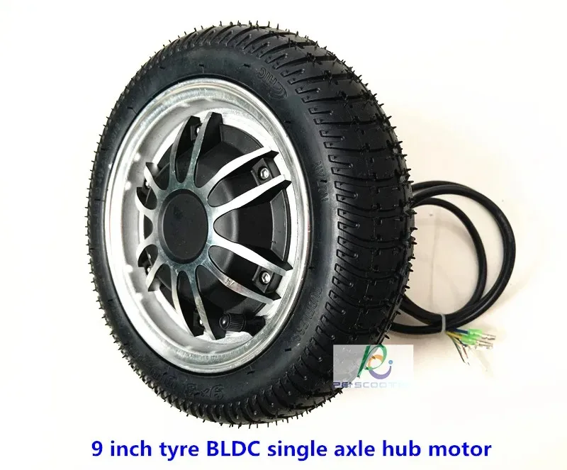 

9 inch tyre single shaft brushless gearless dc hub wheel scooter motor with 9X3.0-6 tire phub-168
