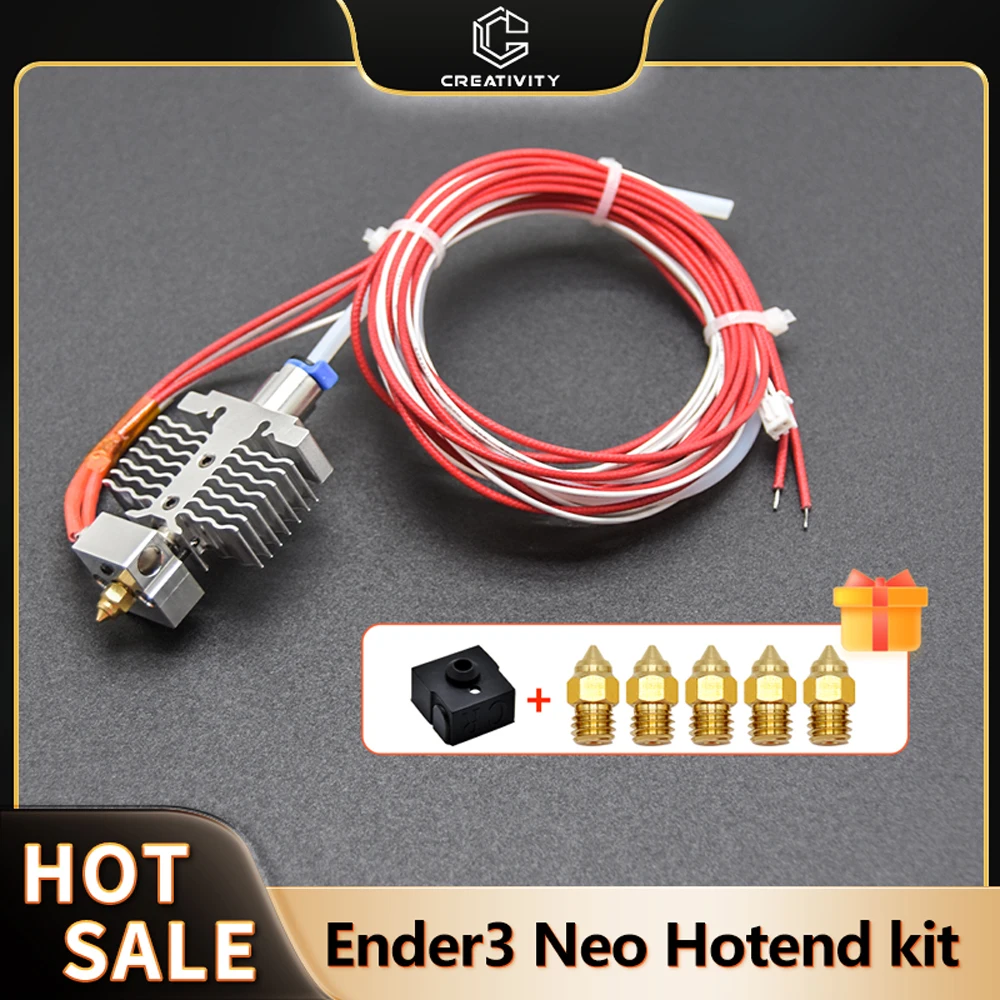 Ender 3 V2 Neo/Ender 3 Neo/Ender 3 Max Neo Hotend Комплект 24 В 40 Вт J-образная головка Hotend Комплект теплового блока Нагревательный термистор для Ender 3 Neo