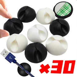 Mini Silicone Cable Organizer Car Wire Clip Ties Wire Storage Home Office Computer Cell Phone USB Cable Holders Auto Accessories