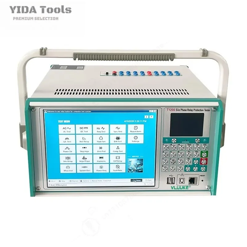 YIDA Six Phase Secondary Injection Relay Protection Tester Kit 0.2% Accuracy IP67 Waterproof