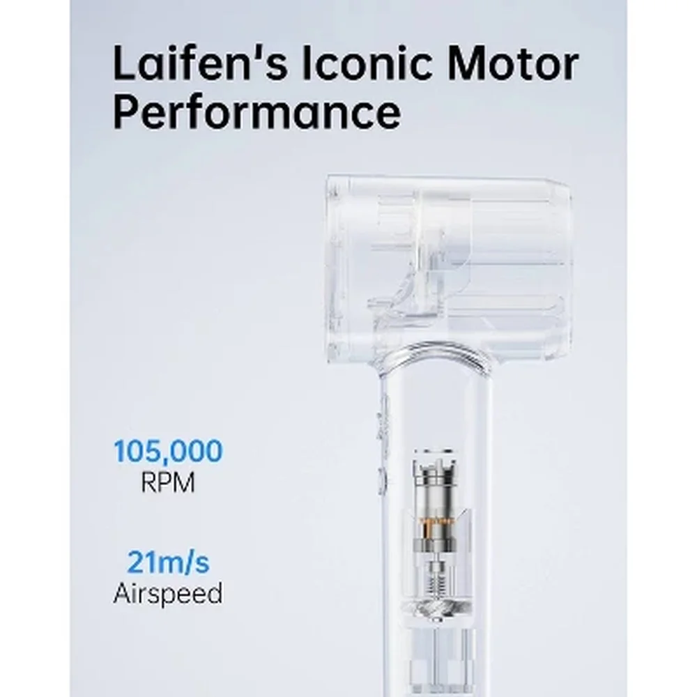 مجفف شعر عالي السرعة 1400 وات مع 4 إعدادات للحرارة وسرعتين بتقنية الأيونية السالبة ومؤشر درجة الحرارة LED خفيف الوزن