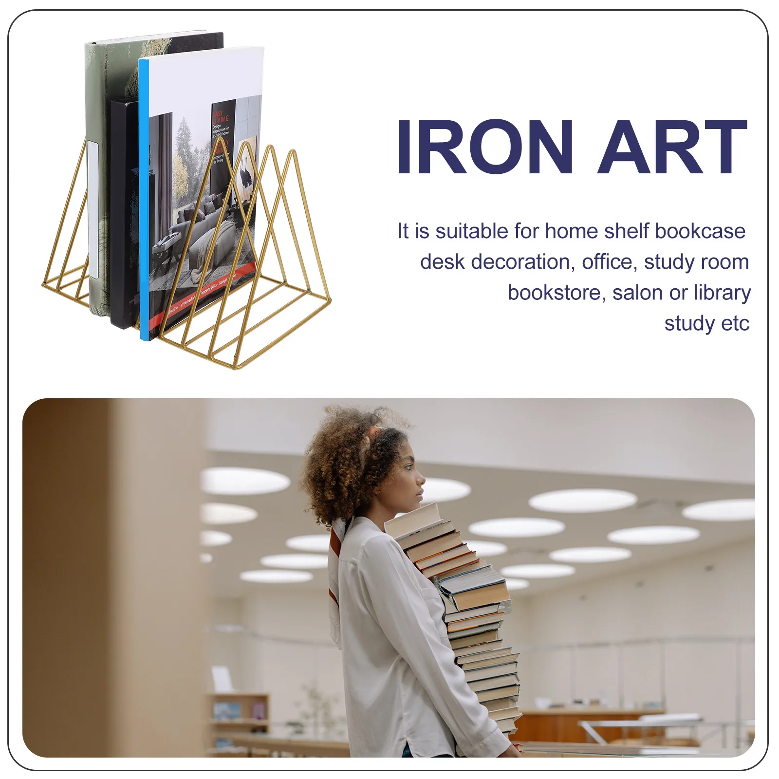 Adjustable Metal Folding Book Stand – Portable Desktop Reading Rack for Books, Documents & Laptops