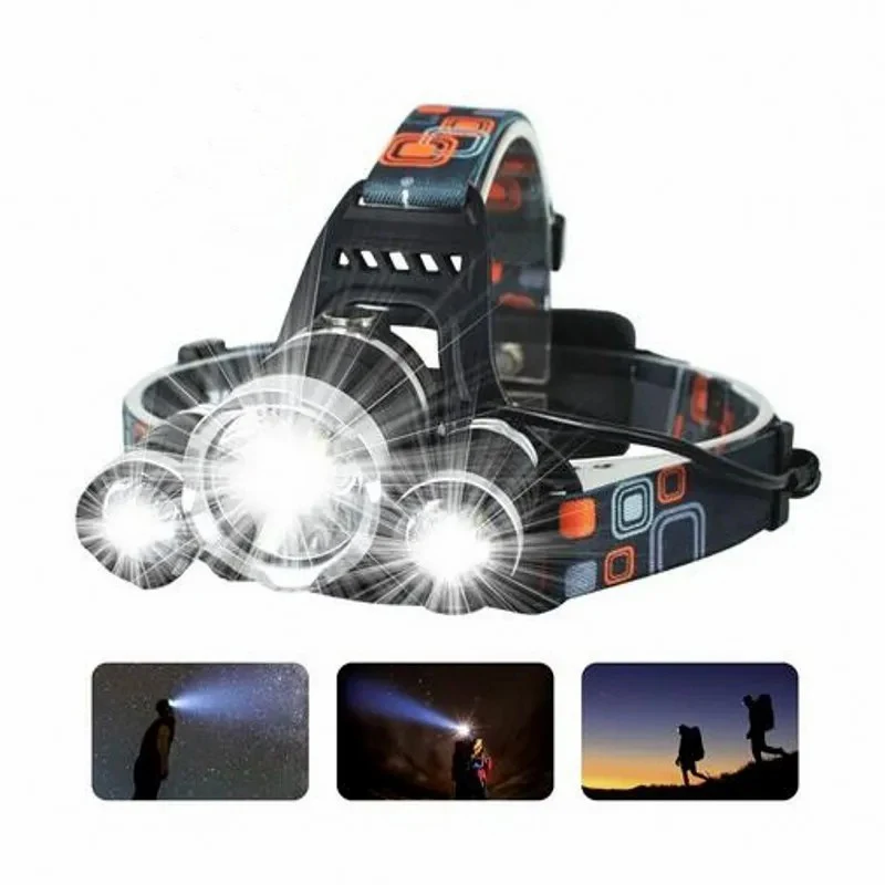 D2 Drop Shipping Rechargeable zoom led headlamp Fishing headlight Torch Hunting head lamp Camping Headlamp Flashlight head light