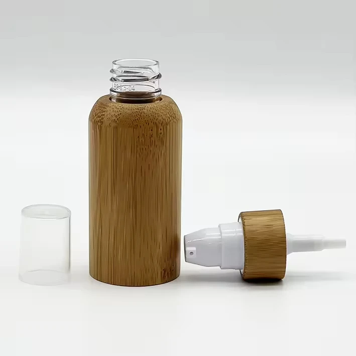 

Dish Soap Bottle Lotion Shower Gel Liquid Containe Eco Bamboo Lotion Pump Sprayer Toner Bottle Inner Bamboo Cosmetic Packaging