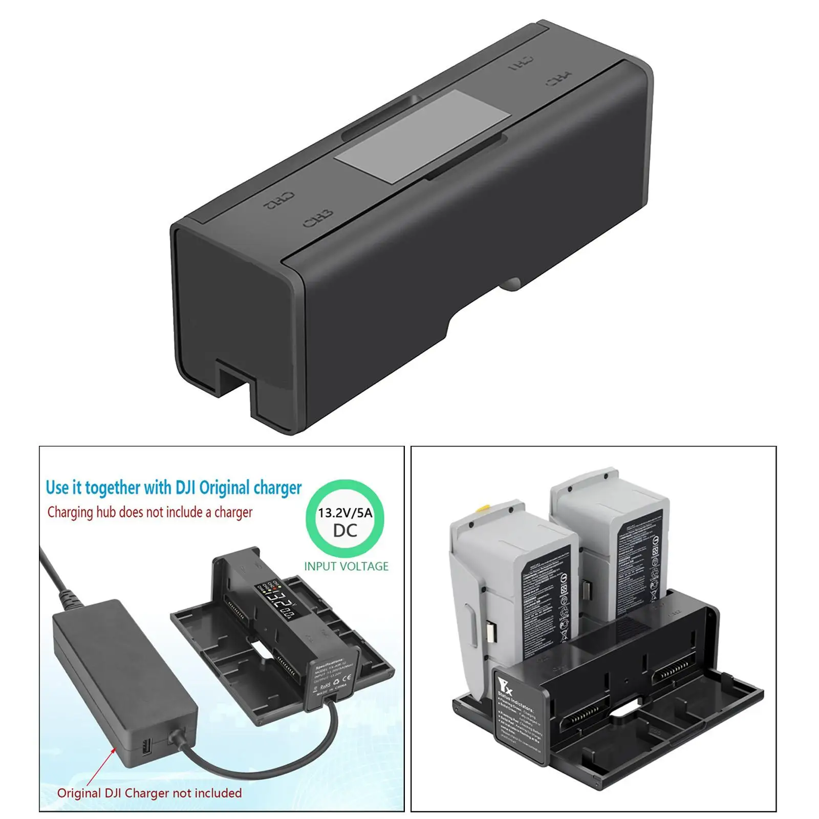 4 in 1 Portable Folding Charging Hub for Mavic Air 2/ 2S Drone Battery Smart Charger view 2