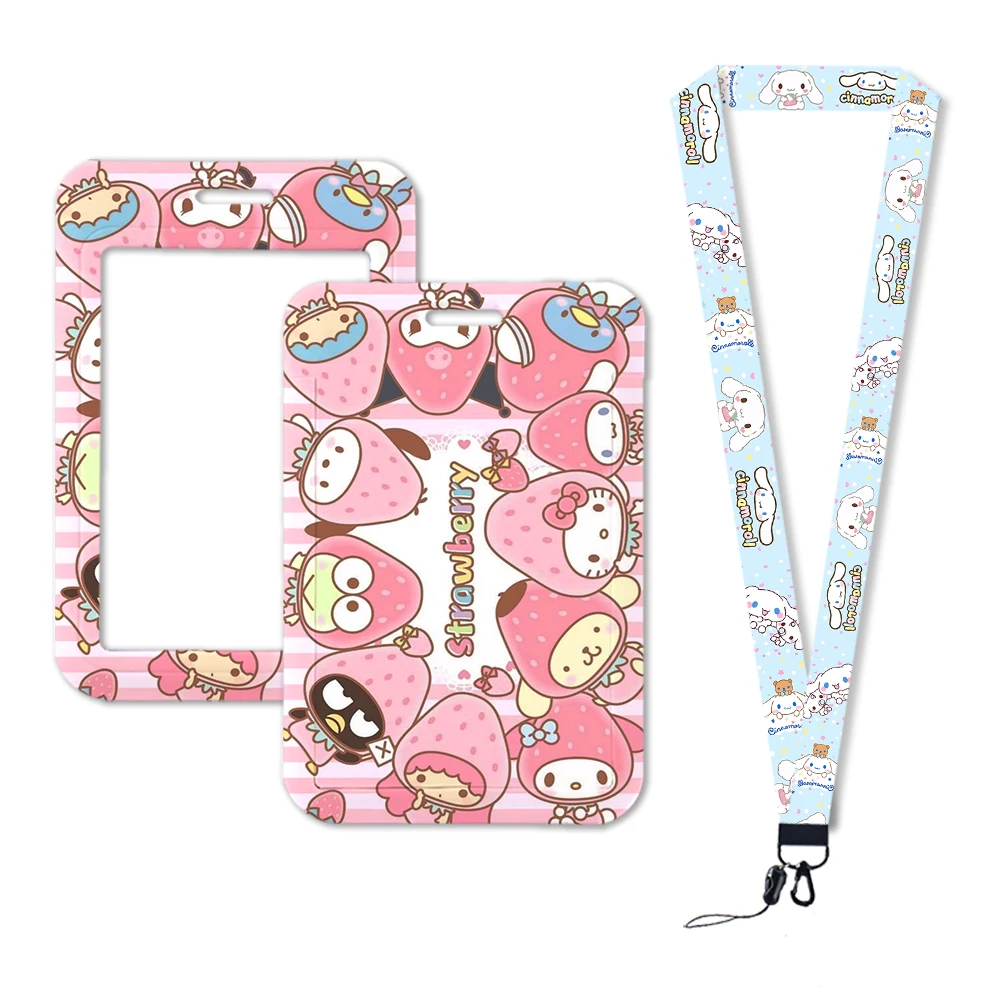 W Cute Student Bus Subway portacarte Cinnamoroll bambini Cartoon Anime portacarte multifunzionale regalo