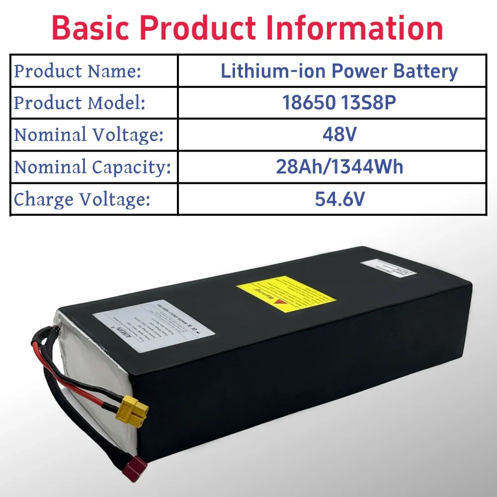 Batterie au lithium d'origine pour scooter électrique pliant Kugoo M5, M5Pro, MaxSpeed, 13S8P, 48V, 28000mAh