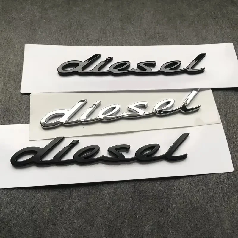 3D diesel Logo Auto Emblem Accessories for Porsche Panamera Cayman Boxster Cayenne Macan GTS Taycan Turbo 4 S executive Sticke