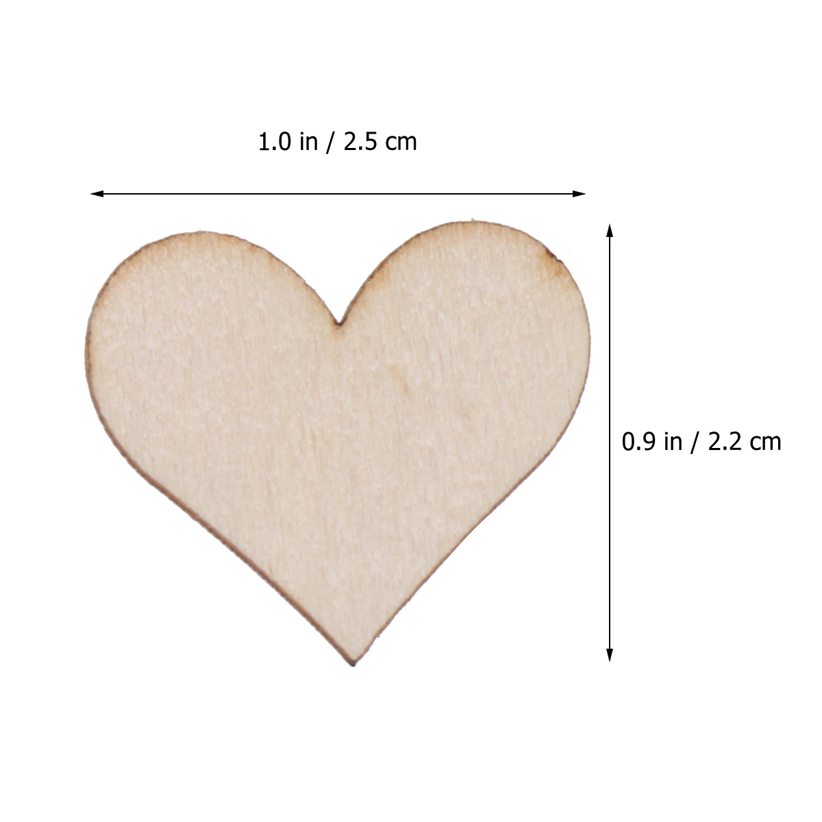 

300 шт. 2,5 см в форме сердца, деревянные ломтики, аксессуары для рукоделия «сделай сам», детские семейные художественные проекты, настенные свадебные рождественские украшения, деревянные