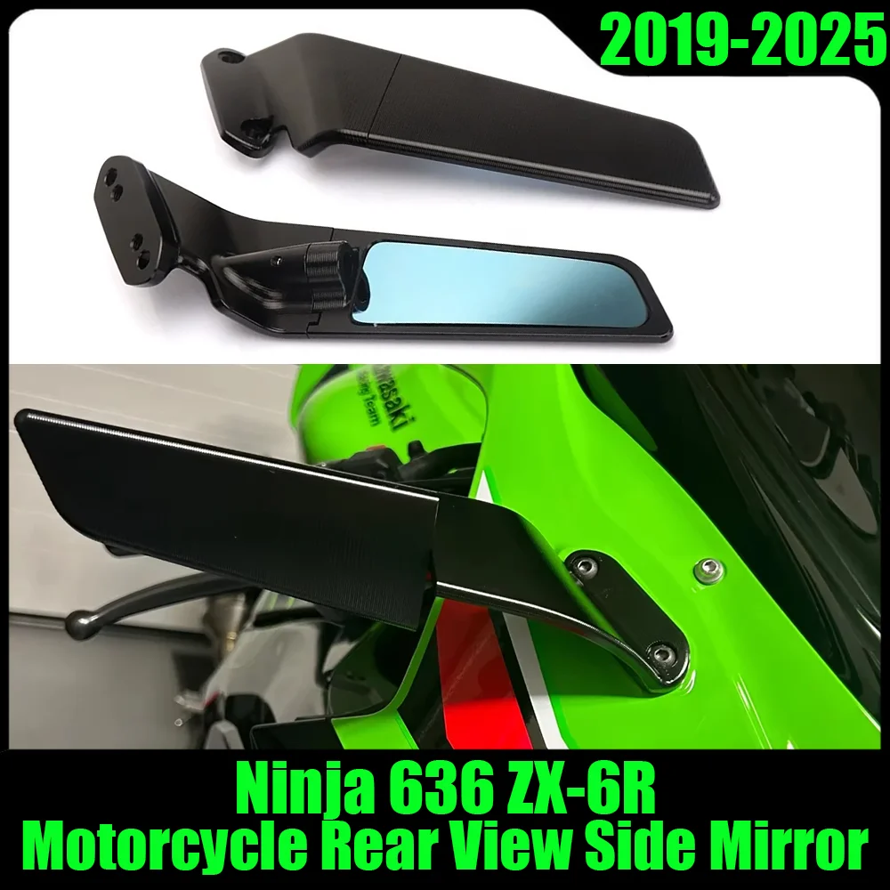 

2025 Ninja 636 ZX-6R CNC Mirror For Kawasaki Ninja636 ZX-6R Accessories Ninja 636 ZX6R Motorcycle Rear View Side Mirror 2019-