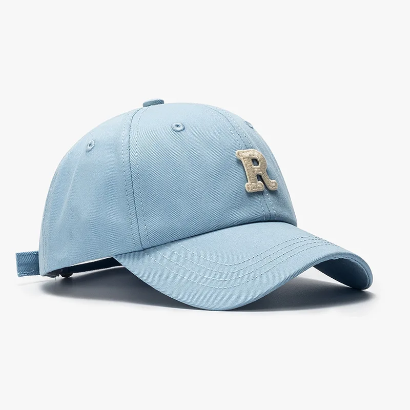 Vintage-Inspired Adjustable Baseball Cap with Embroidered R Letter,Perfect for Golf & Casual Wear