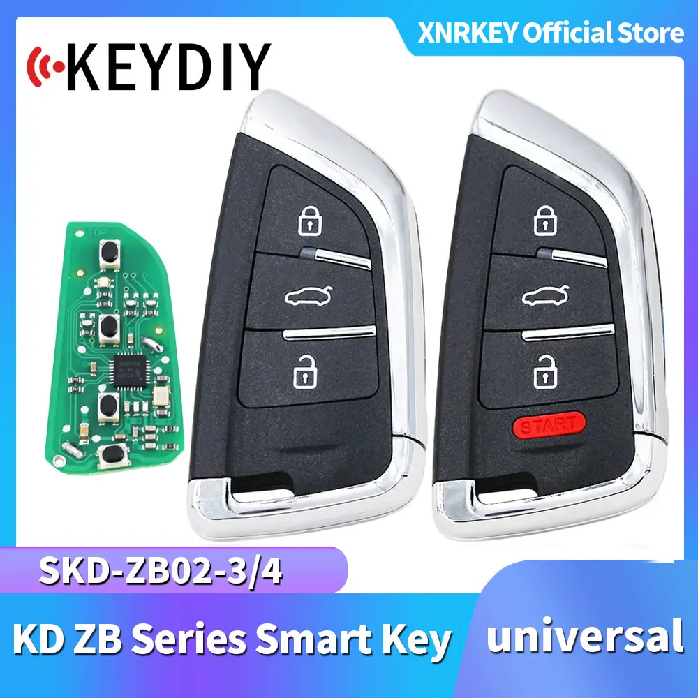 

KEYDIY Universal ZB Series KD Smart Key ZB02-3 ZB02-4 ZB02 for KD-MAX KD-X2 Car Key Remote Replacement Fit More than 2000 Models