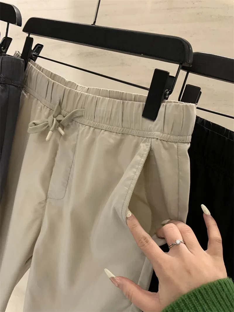 

Linen Blend Casual Pants for Men Breathable Lightweight Elastic Waist Straight Leg Pants Spring Summer Collection