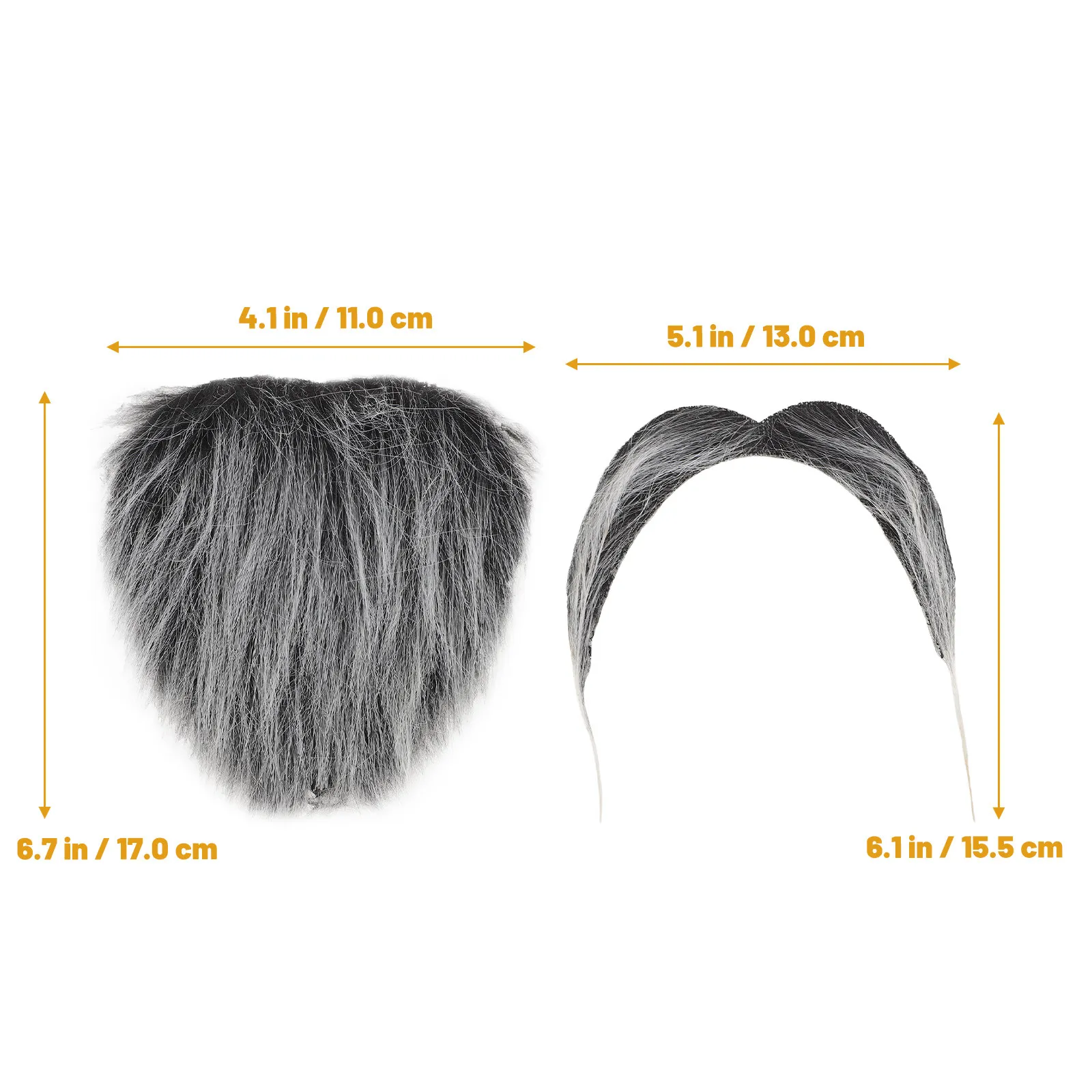 1Set Realistic Cloth Fake Beard Costume for Men Comfortable Skin-Friendly Halloween Party Cosplay Mustache Ornament Decorative - view 2