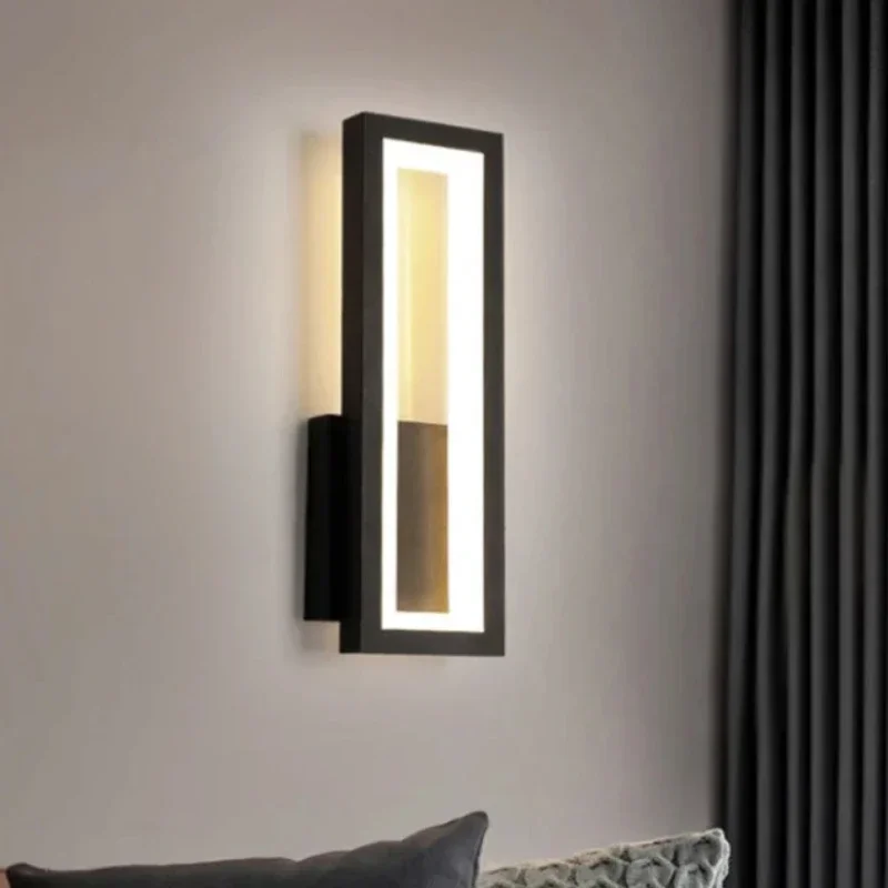 Modern Minimalist Wall Lamp Home Decoration Wall Decoration Bedside LED Sconce Black and White Ceiling Light Corridor Decoration