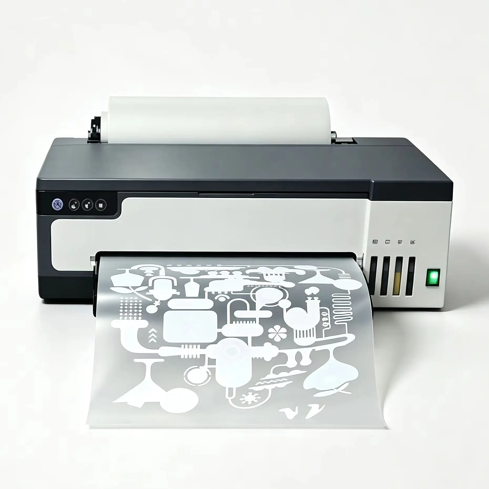 Roll A4 DTF Printer XP600 Printhead Direct to Film Transfer DTF Machine for Dark Light T-shirt Textile Garment Clothes PET Film