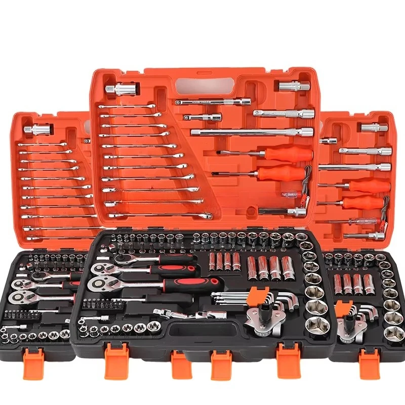 

Carbon Steel Manual Tool Kit 121pcs Automotive Mechanical Repair Wrench Set Box Home Socket Set Hand Tools Plastic