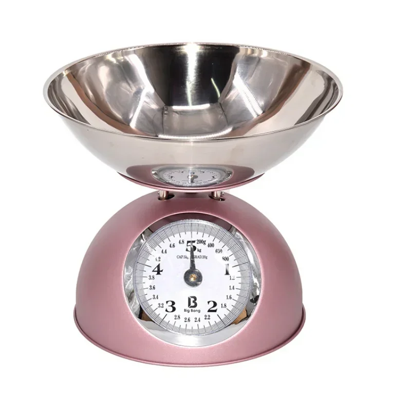 Retro Household Baking Spring Tray Stainless Steel Antifouling Kitchen Scale Experiment Teaching Mechanical Platform Scale