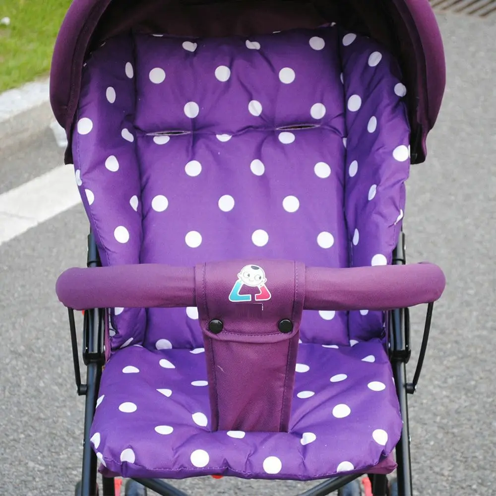 Chindren Seat Cushion Cotton Cart Mat Dot Liner Chair Pad Cotton Mat Stroller Accessories Stroller Mat Stroller Cushion