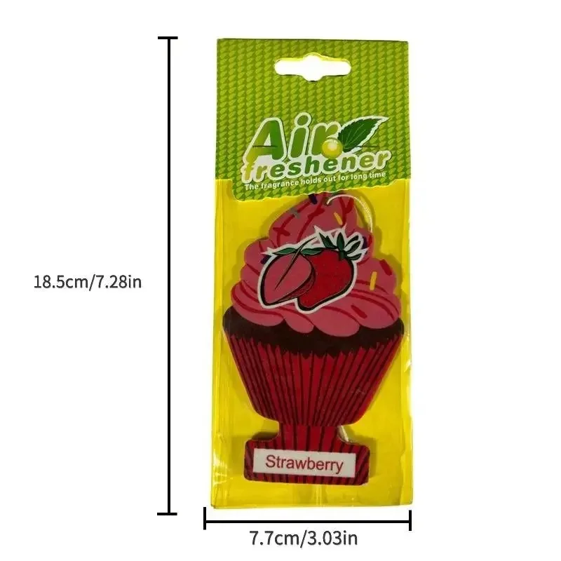 Auto Shine Cupcake Design Hanging Air Freshener Mixed Aromas Paper Scent Cards 4‑8 Pcs Set