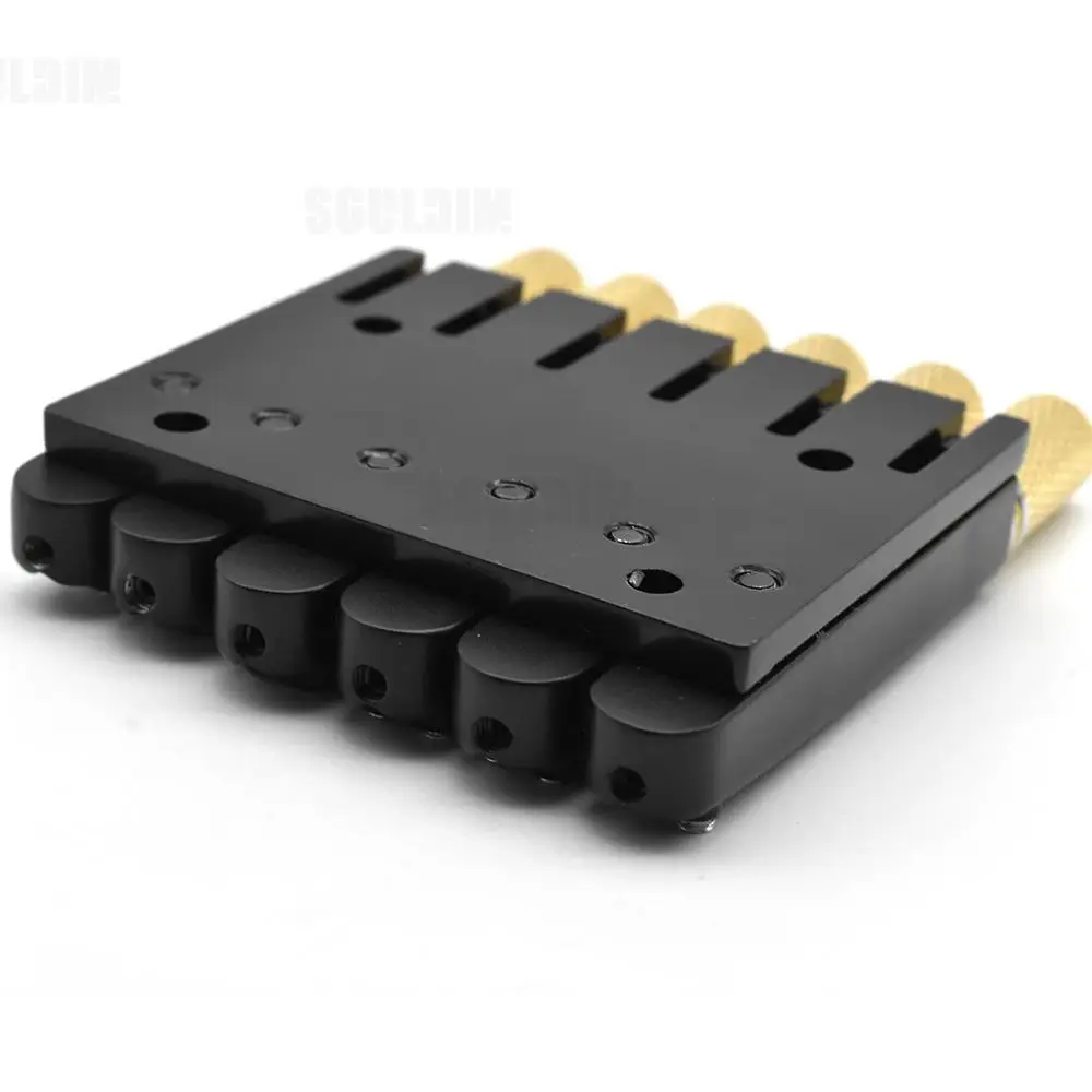 Metal Headless Guitar Bridge for Headless Guitar Musical Instrument Accessorie Metal Fixed 6 StringsElectric Guitar Bridge Parts