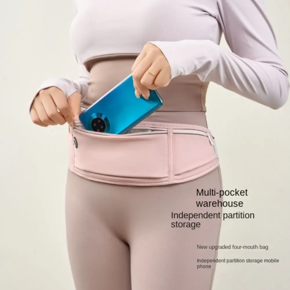 

Three-section Running Waist Bags Breathable Waterproof Marathon Running Bag Multi-function Lightweight Sports Phone Bag
