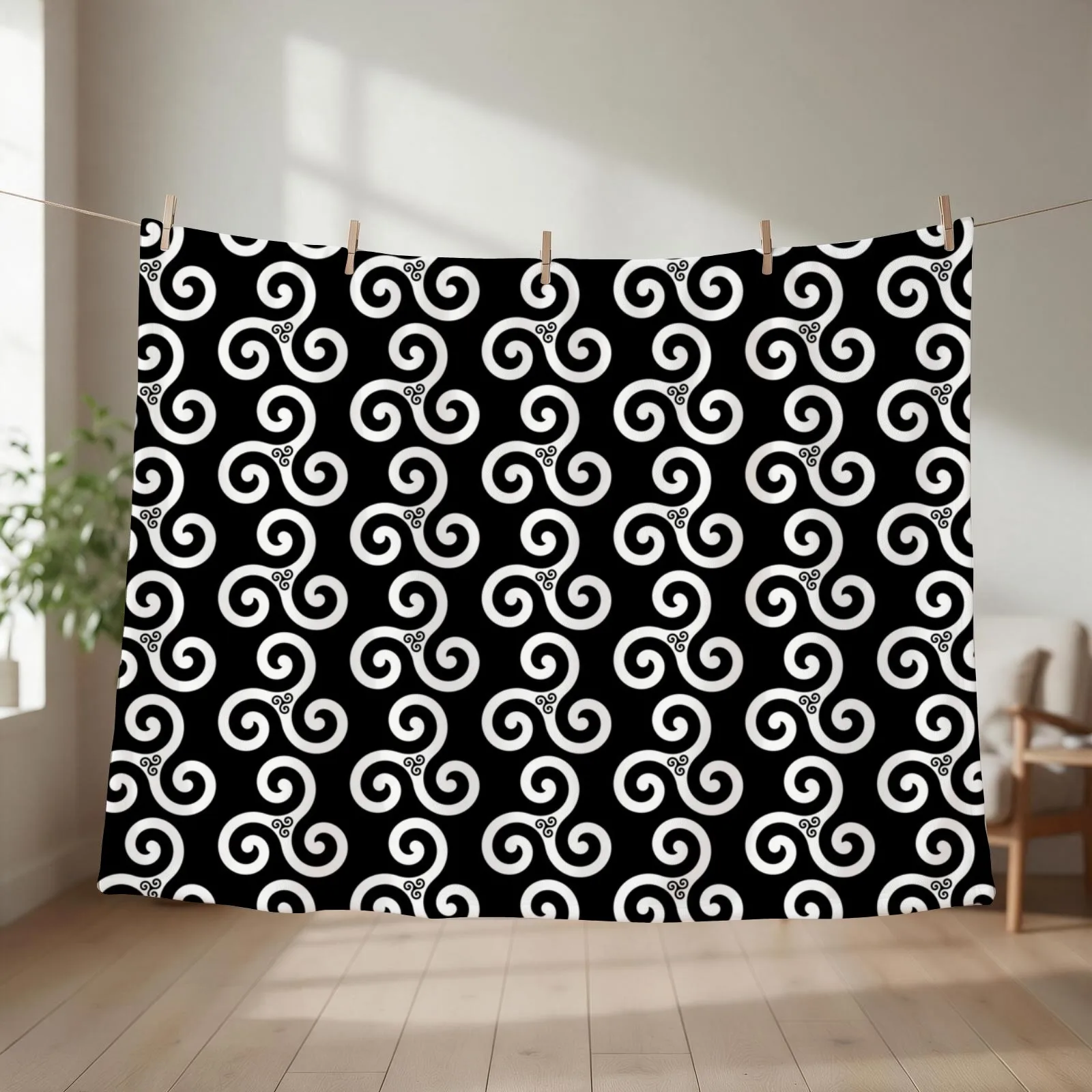 triskel Throw Blanket Sofa Quilt wednesday Loose Hairy Blankets