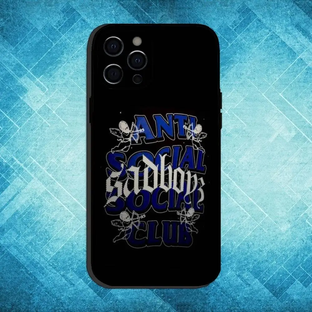 حافظة هاتف J-Junior H $AD BOYZ 4 LIFE لهاتف iPhone17,16,15,14,13,12,11 Plus، Pro Max غطاء أسود ناعم