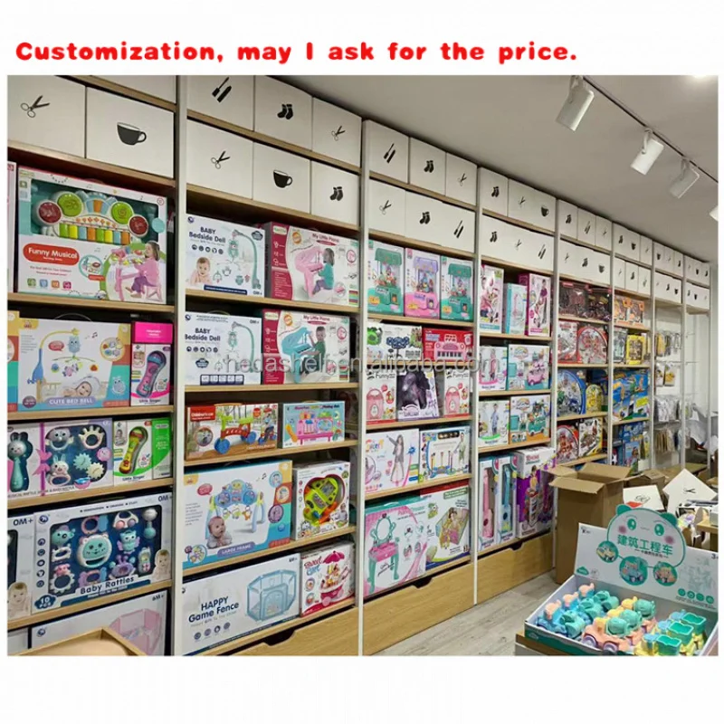 

custom.Custom Wooden Shelves Miniso Clothes Furniture Display Commercial Store Shelving Miniso