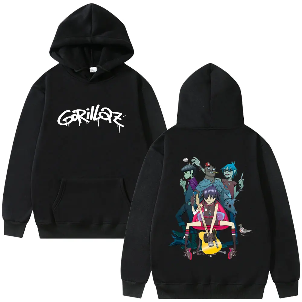 

Alternative Rock Band Gorillaz Graphic Hoodie Men Women Hip Hop Gothic Oversized Streetwear Man Fashion Vintage Pullover Hoodies