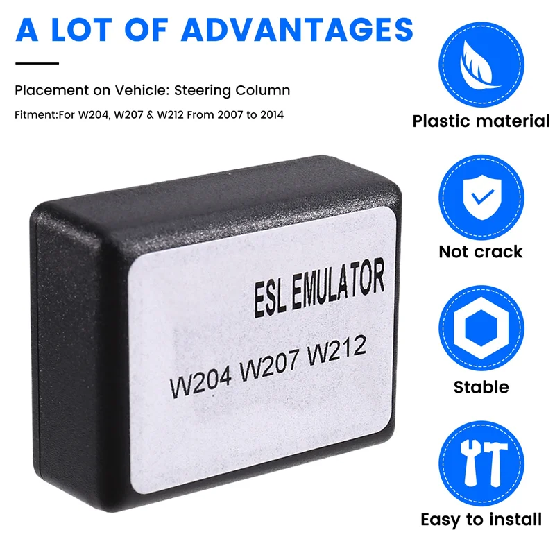 

Mercedes W204, W207 и W212 от 2007 до 2014 Эмулятор замка рулевой колонки для Mercedes Benz Датчик замка рулевого управления ELV