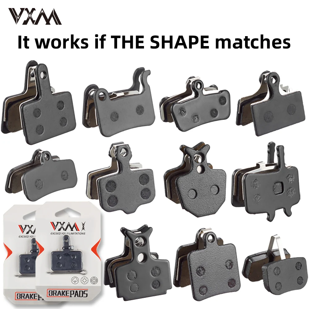 VXM Bicycle Hydraulic Disc Brake Pad MTB Bike Electric Scooter Resin Semi-Metallic Wear-resistant Disc Brake Pads Cycling Parts