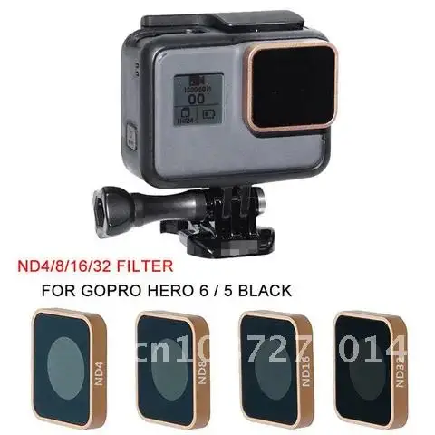 Camera Accessories for Gopro Hero 5 6 Black ND8 ND16 ND32 Lens Filter ND Lens Protector Replacement Sports Cameras