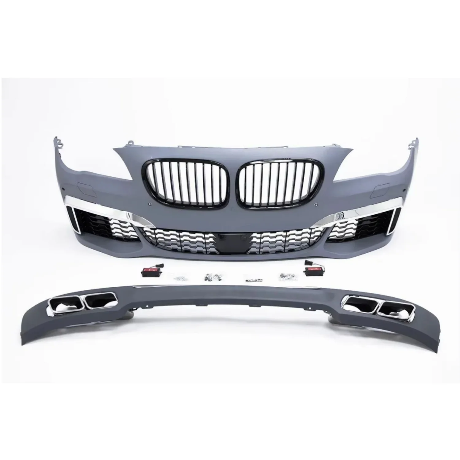 

Modified M760 Style Body Kit Car Bumper With Grill for Bmw 7 Series F01/f02 Carbon Fiber Rear Bumper Diffuser With Exhaust