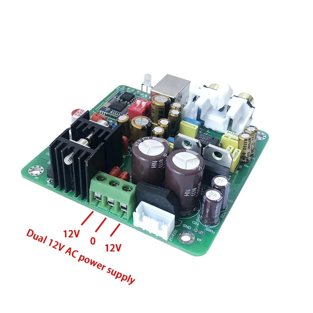 QCC5125+AK4493 Bluetooth 5.1 Lossless Decoding LDAC APTX HD Receiver RCA Output with Antenna AC12V