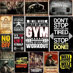 Gym retro metal sign fitness dumbbell wall decoration suitable for gyms and clubs