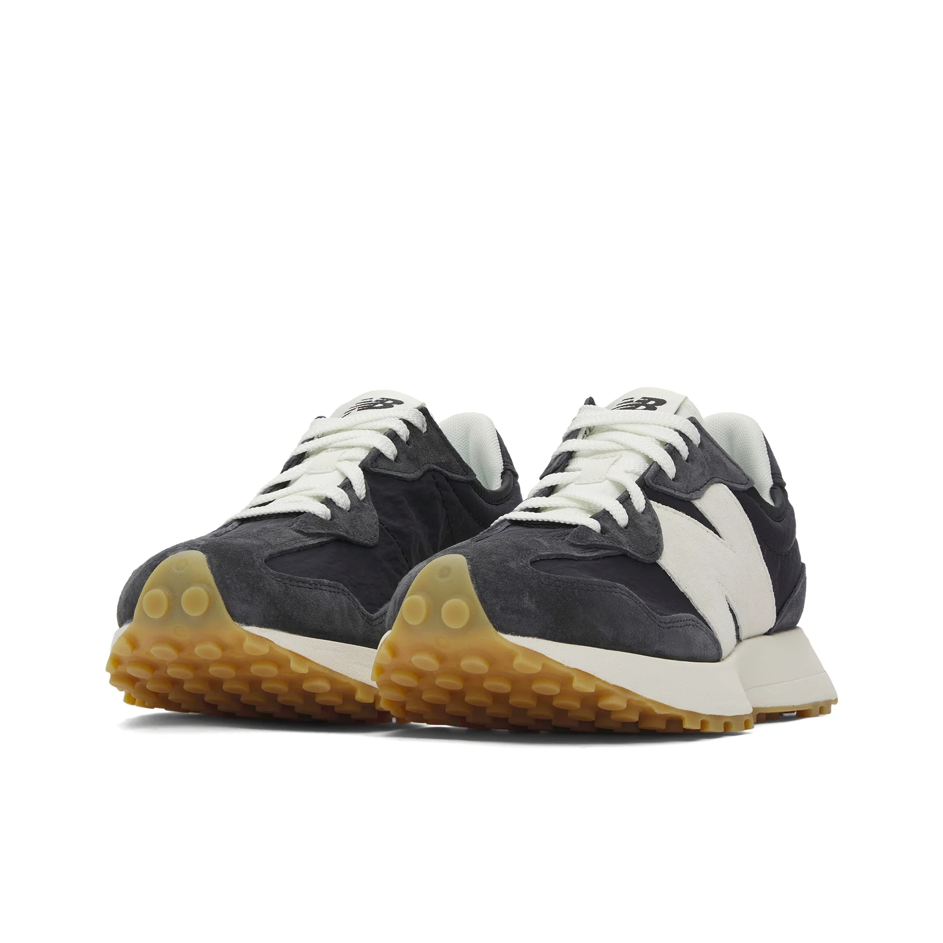 حذاء الجري New Balance NB 327 Retro المتين المنخفض القطع للرجال والنساء، باللونين الأسود والأزرق #1
