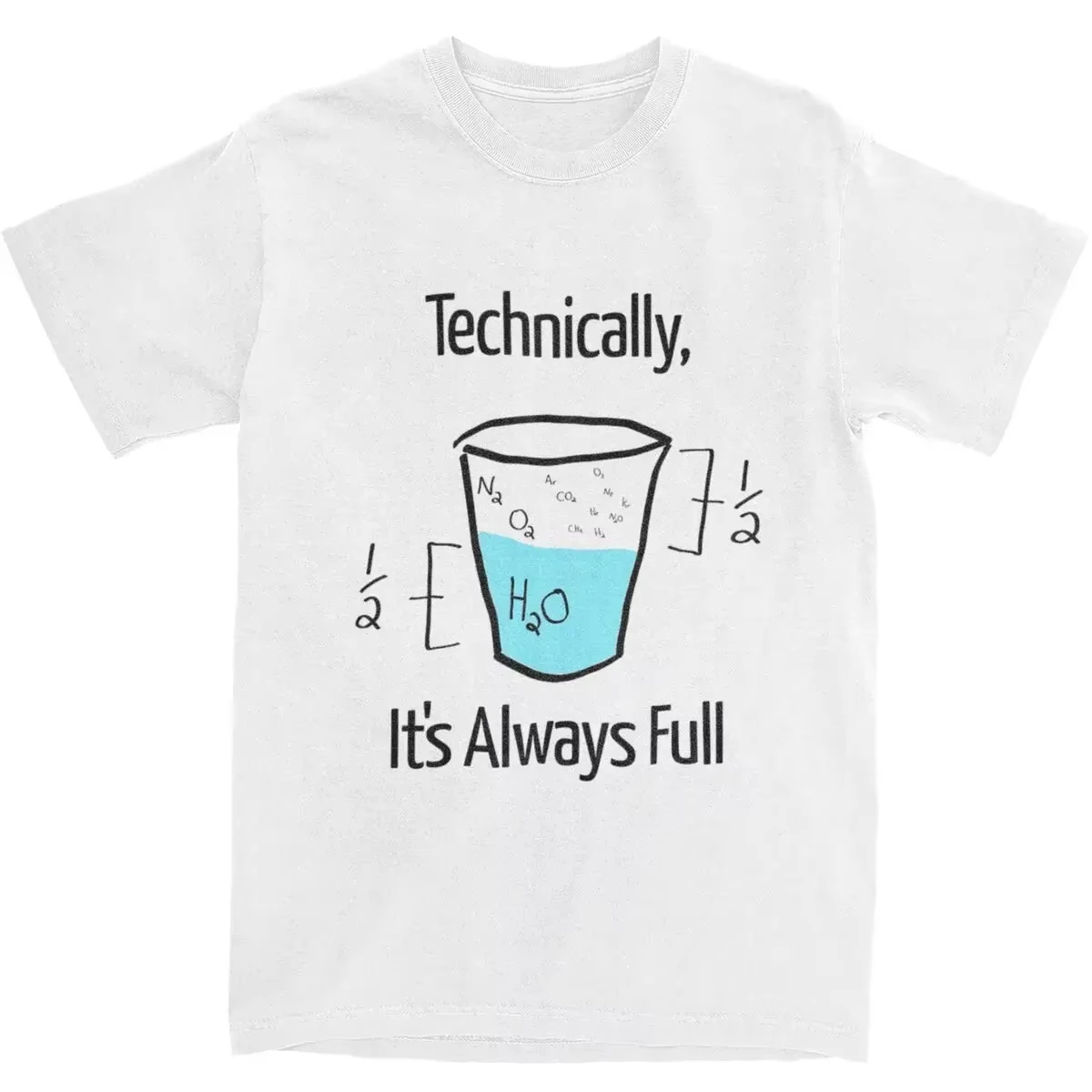 

Men's Science Is Optimistic T-Shirts Technically It Is Always Full Top Tee Summer Classic T Shirt Casual Tshirt Plus Size S-3XL