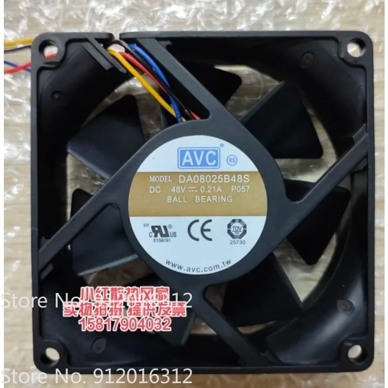 

New Cooler Fan for AVC DA08025B48S P057 DC 48V 0.21A Cooling Fan 8cm 8025 80 * 80 * 25MM