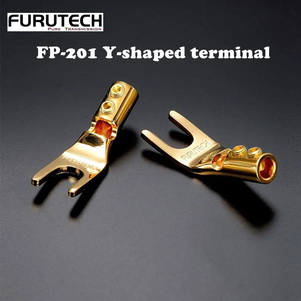 

FURUTECH FP-201 (G)/FP-201 (R) gold-plated speaker speaker wire Y-shaped plug U-shaped fork non-magnetic speaker wire terminal
